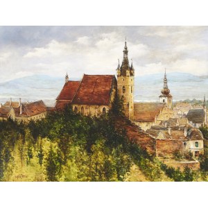 Siegfried Stoitzner, Vienna 1892 - 1976 Krems an der Donau, View of Krems, Wachau