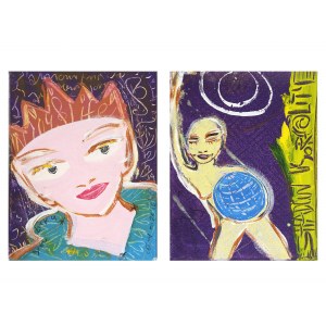 Unknown artist, Pair of modern paintings