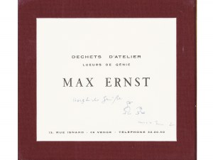 Max Ernst, Brühl 1891 - 1976 Paris