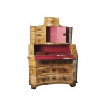 Attached writing cabinet, 18th century, veneered and inlaid
