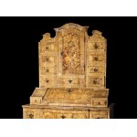 Baroque top cabinet, 18th century, veneered and inlaid