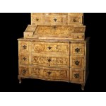 Baroque top cabinet, 18th century, veneered and inlaid