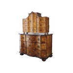 Baroque chest of drawers, 18th century, veneered and inlaid