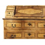 Baroque top cabinet, veneered and inlaid