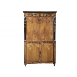 Folding secretary with caryatids, 19th century, Empire style,