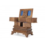 Miniature cabinet, 19th century, carved