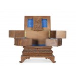 Miniature cabinet, 19th century, carved