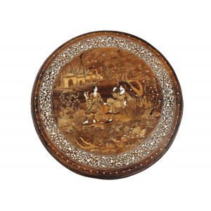 Table top, inlaid