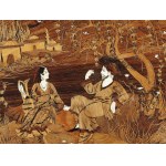 Table top, inlaid