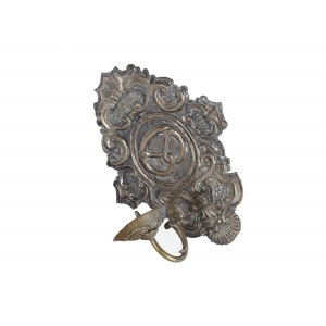 Wall applique with candlestick, 18th/19th century, brass