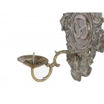 Wall applique with candlestick, 18th/19th century, brass