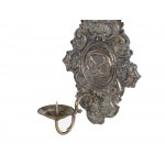Wall applique with candlestick, 18th/19th century, brass
