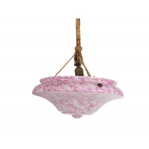 Ceiling lamp, around 1930/40, Art Deco, glass shade