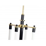 Ceiling chandelier, 1970/80s, Art Deco style, brass with black metal