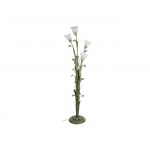 Floor lamp, metal, polychrome, staffed