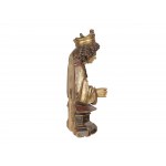 Bust of a king, around 1500, carved and polychromed