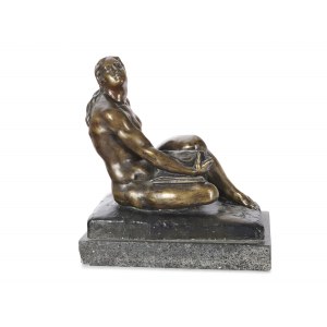 Female nude, cast bronze
