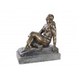 Female nude, cast bronze