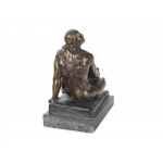 Female nude, cast bronze