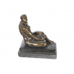 Female nude, cast bronze