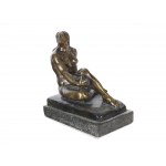 Female nude, cast bronze