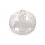 Lidded box, colorless ground glass