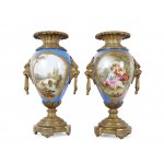 Pair of vases with Watteau scene, Sèvres