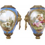 Pair of vases with Watteau scene, Sèvres