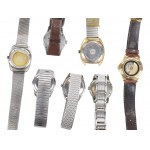 Collection of 7 men's wristwatches, metal case