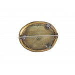 Micromosaic brooch, coin gold setting