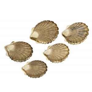 5 shell-shaped offering bowls, circa 1900