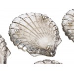 5 shell-shaped offering bowls, circa 1900