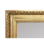 Biedermeier around 1830/40, egg-and-dart frame with faceted mirror