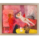 Teresa Pągowska (1926 Warszawa - 2007 Warszawa), Modelka w pracowni artysty, 1957