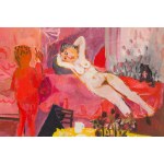 Teresa Pągowska (1926 Warszawa - 2007 Warszawa), Modelka w pracowni artysty, 1957