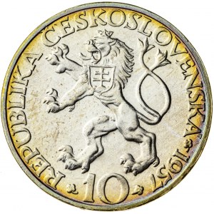 10 koron 1957, Czechosłowacja, PROOF