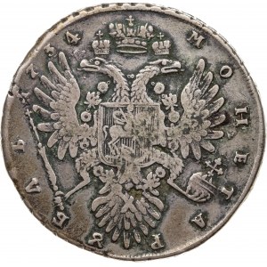 rubel 1734, Anna, 1730-1740, Rosja