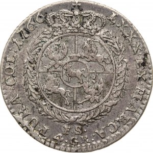 4 grosze srebrne (złotówka), 1766, FS, Stanisław August Poniatowski, 1764-1795, Warszawa
