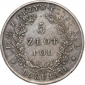 5 zł 1831, Powstanie Listopadowe