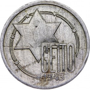 10 marek, Getto Łódź, 1943, aluminium