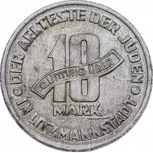 10 marek, Getto Łódź, 1943, aluminium