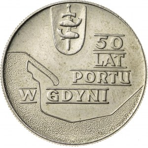 10 zł 1972, 50 LAT PORTU W GDYNI, ODWROTKA