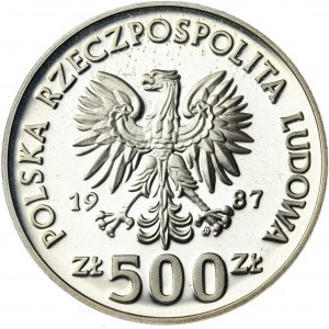 500 zł 1987, PRL, Kazimierz III Wielki, piękny stan zachowania