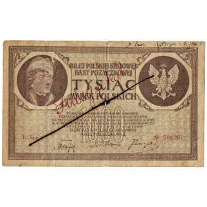 1000 marek polskich 1919, FALSYFIKAT Z EPOKI