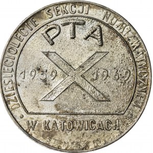medal X lecia sekcji numizmatycznej w Katowicach, srebro, RRR