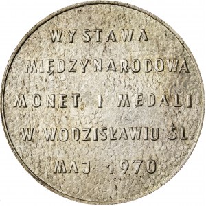 medal Międzynarodowa wystawa monet i medali, Wodzisław, 1970, srebro, RRR