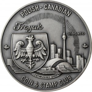 medal POLSKO-KANADYJSKI KLUB NUMIZMATYKÓW I FILATELISTÓW TROYAK, 2002