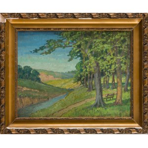 J. JAROSIEWICZ (XX secolo), Paesaggio estivo, 1956