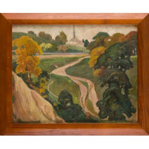 Janusz JAROSIEWICZ (1894 - 1974), Pejzaż wiejski z drogą, 1936