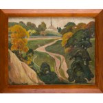 Janusz JAROSIEWICZ (1894 - 1974), Pejzaż wiejski z drogą, 1936